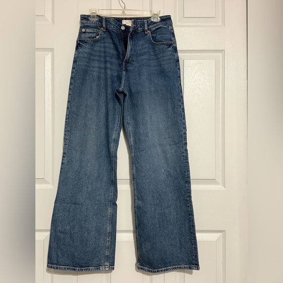 H&M Denim - H&M Wide-Leg Jeans in Medium Blue Denim